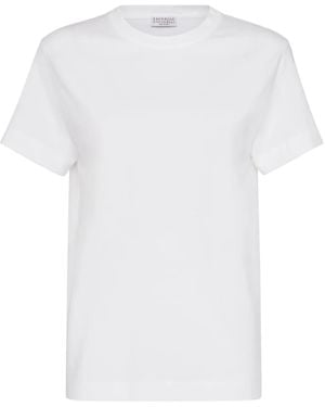 Brunello Cucinelli Jersey T-Shirt - White