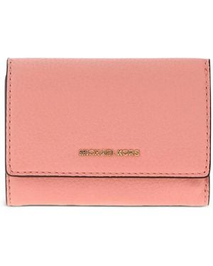 MICHAEL Michael Kors Grained-Leather Trifold Wallet - Pink