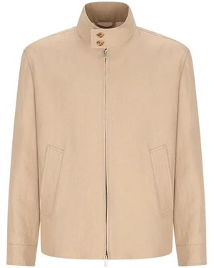 Lardini Zipped Shirt Jacket - Natural