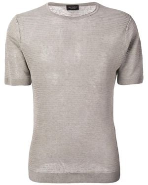 Dell'Oglio Knitted Crewneck T-shirt - Grey