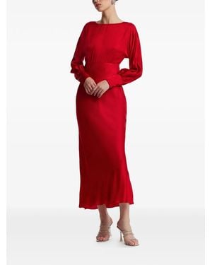 Framboise Long-Sleeve Dress - Red