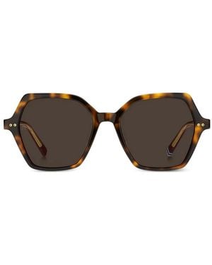 Tommy Hilfiger Gafas de sol con montura geométrica - Marrón