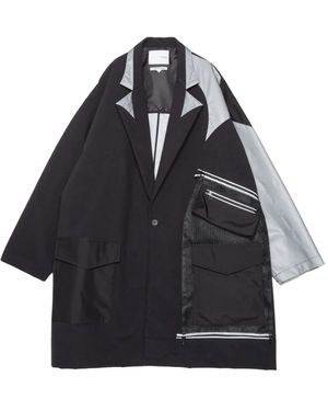 Yoshio Kubo Panelled-Pocket Coat - Blue