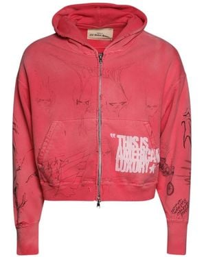 SEKRIT Time Capsule Zip-Up Hoodie - Red