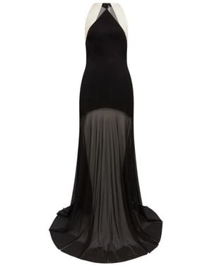 David Koma Halterneck Maxi Dress - Black