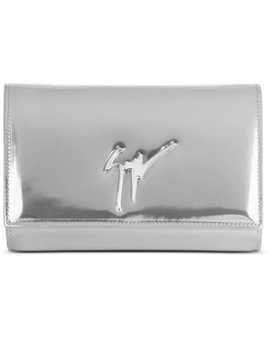 Giuseppe Zanotti Signature Chain Clutch Bag - Grey