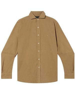 Brooks Brothers Corduroy Spread-Collar Shirt - Natural