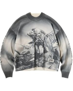Represent Pullover mit grafischem Print - Grau