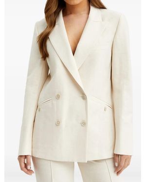 Fay Double-Breasted Jacket - White