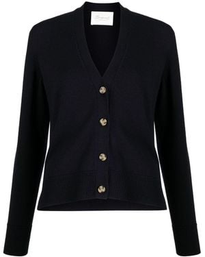 Bonpoint V-Neck Wool Cardigan - Black