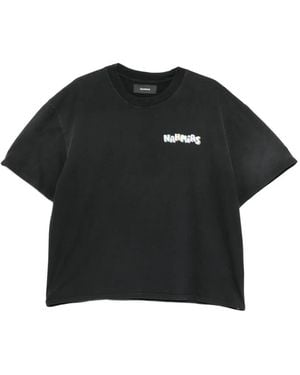 NAHMIAS Round-Neck Logo-Print T-Shirt - Black