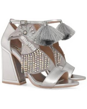Kat Maconie Aya Tassel Sandals - White