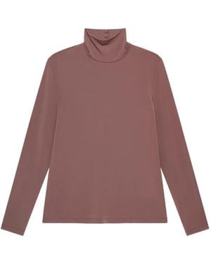 Maliparmi Langarmshirt Mit Rollkragen - Lila