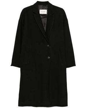Gentry Portofino Abrigo Con Solapas De Muesca - Negro