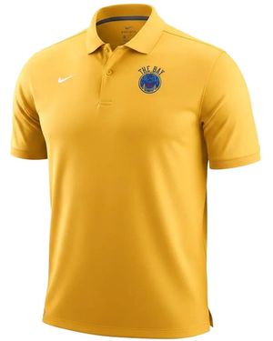 Nike Golden State Warriors Polo Shirt - Yellow