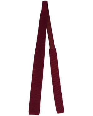 Brunello Cucinelli Knitted Silk Tie - Purple