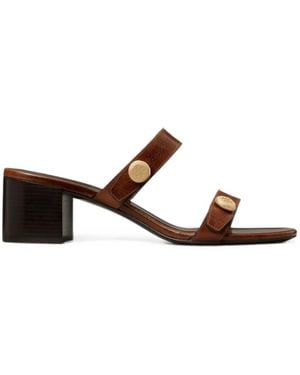 Tory Burch Romy Logo-Button Sandals - White