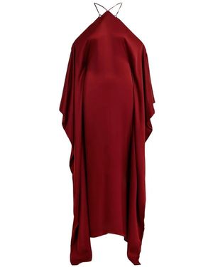 Essentiel Antwerp Halterneck Waterfall-Side Maxi Dress - Red