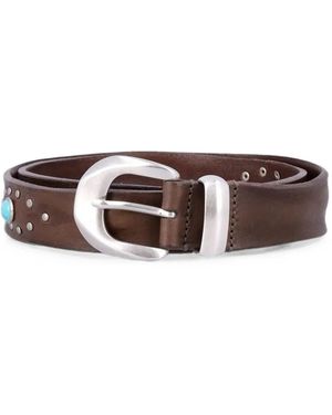 Mancini 1979 Ceinture Alfred En Cuir À Détails De Clous - Brown