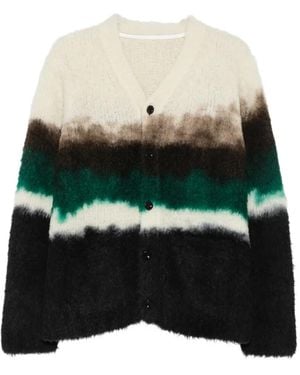 Sacai Cardigan À Boutonnière - Vert