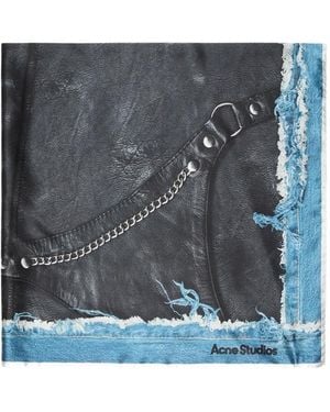 Acne Studios Foulard Con Effetto Vissuto - Grigio