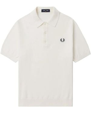 Fred Perry Gestricktes Poloshirt - Weiß