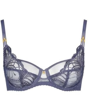Aubade Vibes Embroidered Underwired Bra - Blue