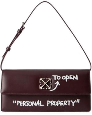 Off-White c/o Virgil Abloh Jitney 1.0 Quote Shoulder Bag - Purple