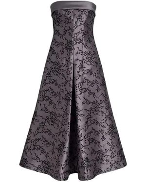 Alberta Ferretti Sequin-Embellished Strapless Midi Dress - Purple