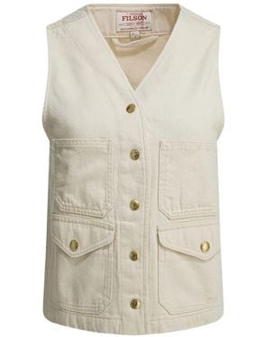 Filson Chaleco Archive Cruiser Con Bolsillos - Blanco