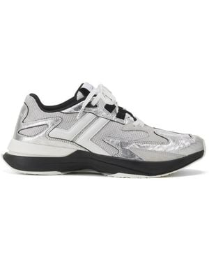 Lanvin Metallic-Panelled Sneakers - White