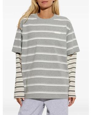 P.E Nation Spark Layered-Sleeve T-Shirt - Grey