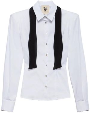 Aniye By Costanza Neck-Tie Shirt - White