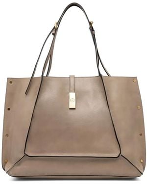 Pollini Schultertasche Mit Nieten - Natur