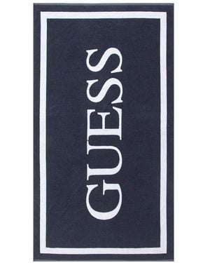 Guess Telo Da Mare Con Logo - Blu