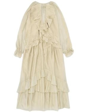 Fortela Ange Ruffled Dress - White