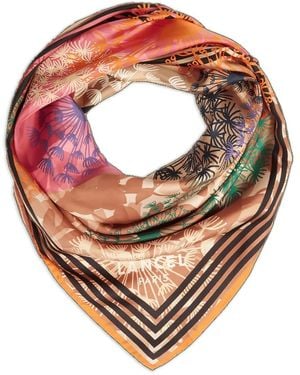 Lancel Quadri Feux D'Artifice-Motif Scarf - Pink
