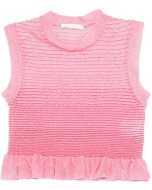 Cecilie Bahnsen Ruffles Sleeveless Tank Top - Pink