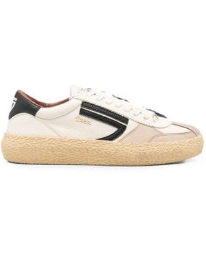 PURAAI Pitch Panelled Crepe-Sole Trainers - Natural
