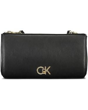 Calvin Klein Logo-Plaque Chain-Strap Crossbody Bag - Black