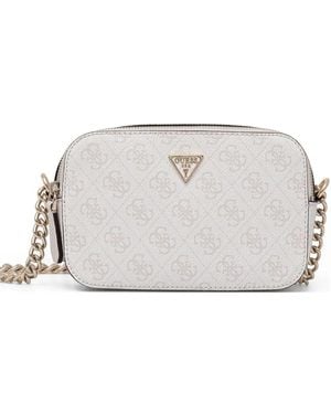 Guess Logo-Plaque Cross Body Bag - White