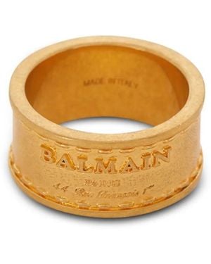 Balmain Signature Tubular Ring - Metallic