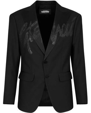 DSquared² London Single-Breasted Blazer - Black