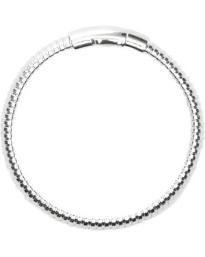 Tom Wood Bracciale Con Logo Inciso - Bianco