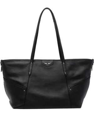 Zadig & Voltaire Z Zip External Pocket Shopping Bag - Black