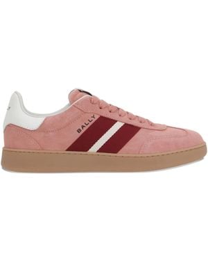 Bally Bocage ストライプ スエードスニーカー - ピンク