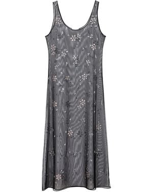 Rabanne Floral-sequin dress - Grau