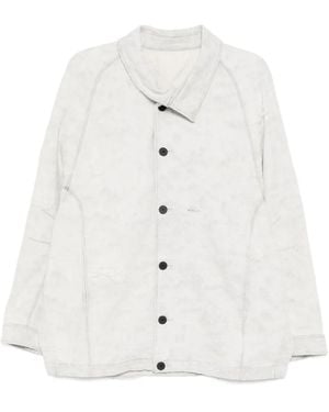 CROQUIS Distressed Shirt Jacket - White