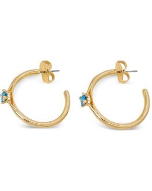 Kate Spade Crystal-Embellished Hoop Earrings - Metallic