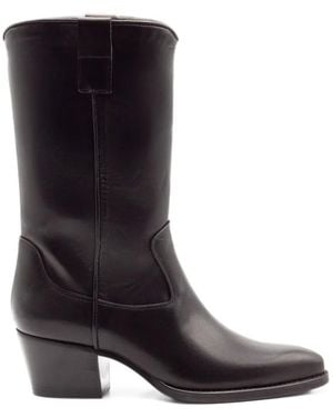Julie Dee Botas Estilo Texano Con Cordones Laterales - Negro